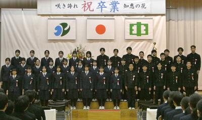 卒業証書授与式3年生集合写真