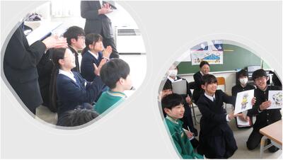 生徒会交流(香深中)２