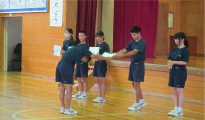 9月10日の生徒朝会１